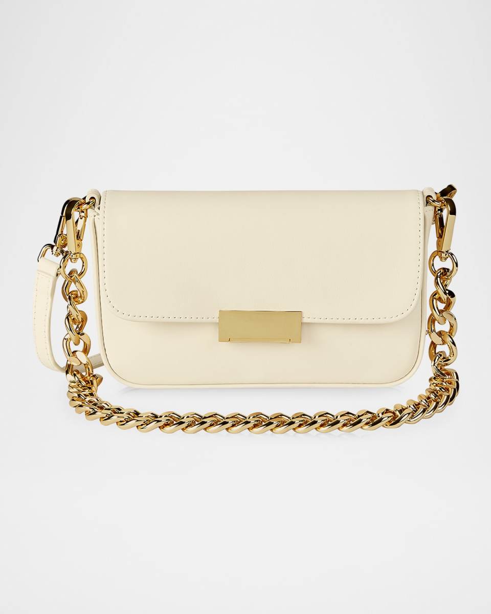 Edie Flap Leather Shoulder Bag